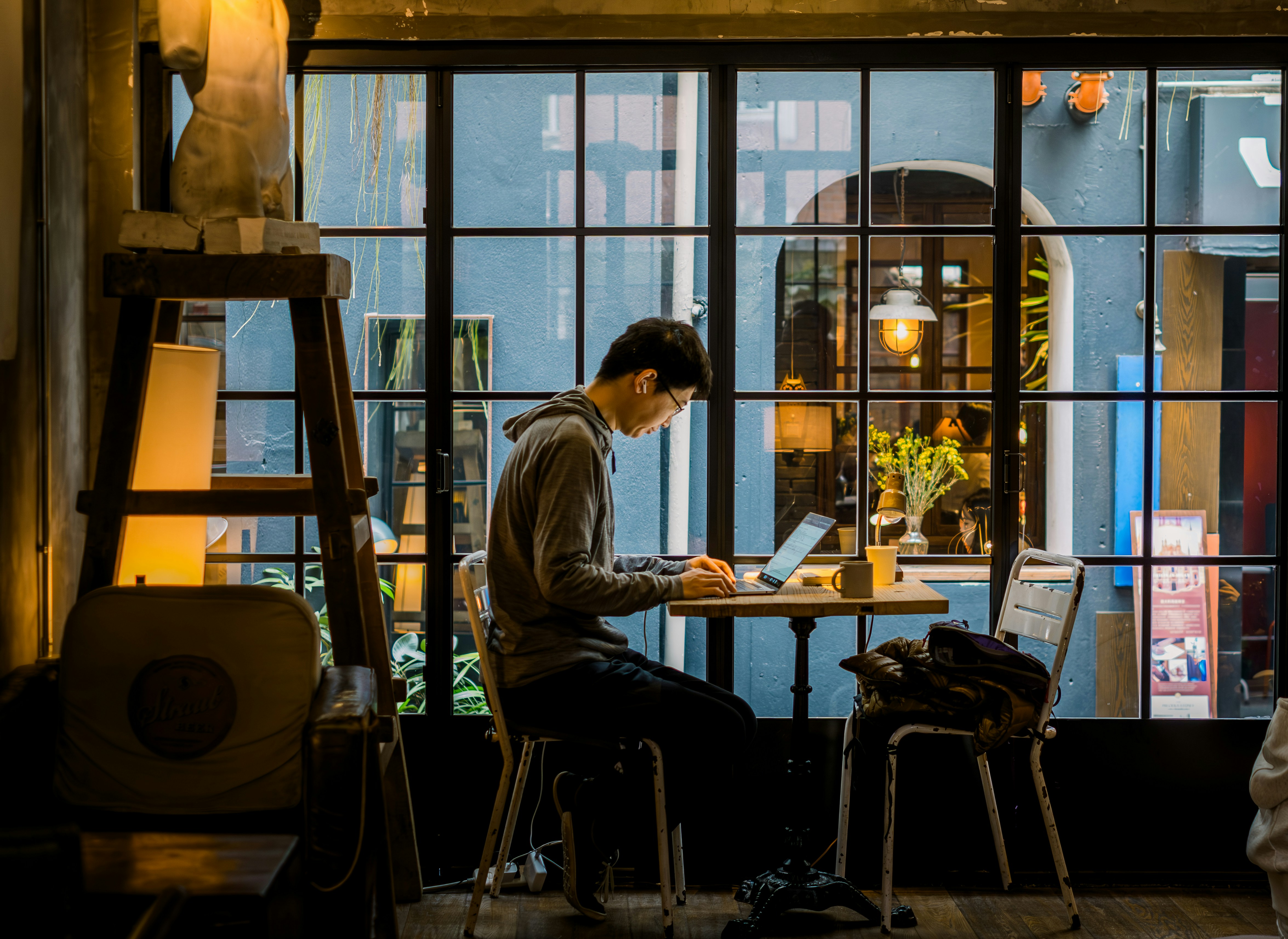 Person reading news